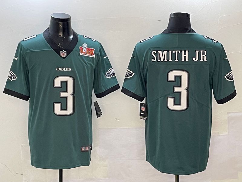 Men Philadelphia Eagles #3 Smith jr Green Second generation 2025 Nike Limited NFL Jersey style 2